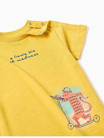 T-shirt en coton avec imprimé tigre