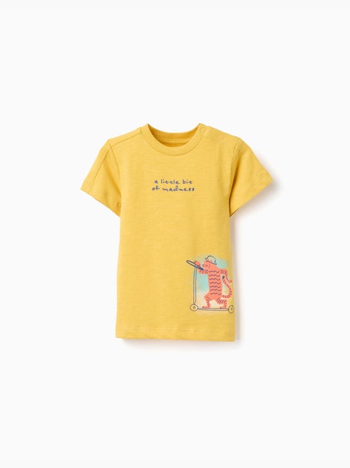 T-shirt en coton avec imprimé tigre - Kiabi