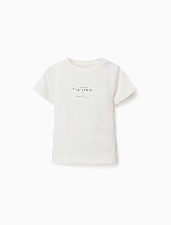 T-shirt en coton avec imprimé Vacation