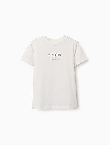 T-shirt en coton avec imprimé Vacation