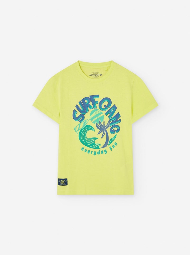 T-shirt en Coton avec Imprimé Vert clair - Kiabi