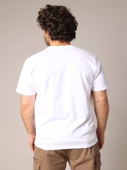 T-shirt en coton avec imprimé voiture rétro sur le devant, coupe droite et col rond. 'Deeluxe' - Kiabi