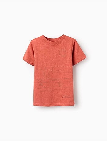 T-shirt en coton avec imprimé Work of Art