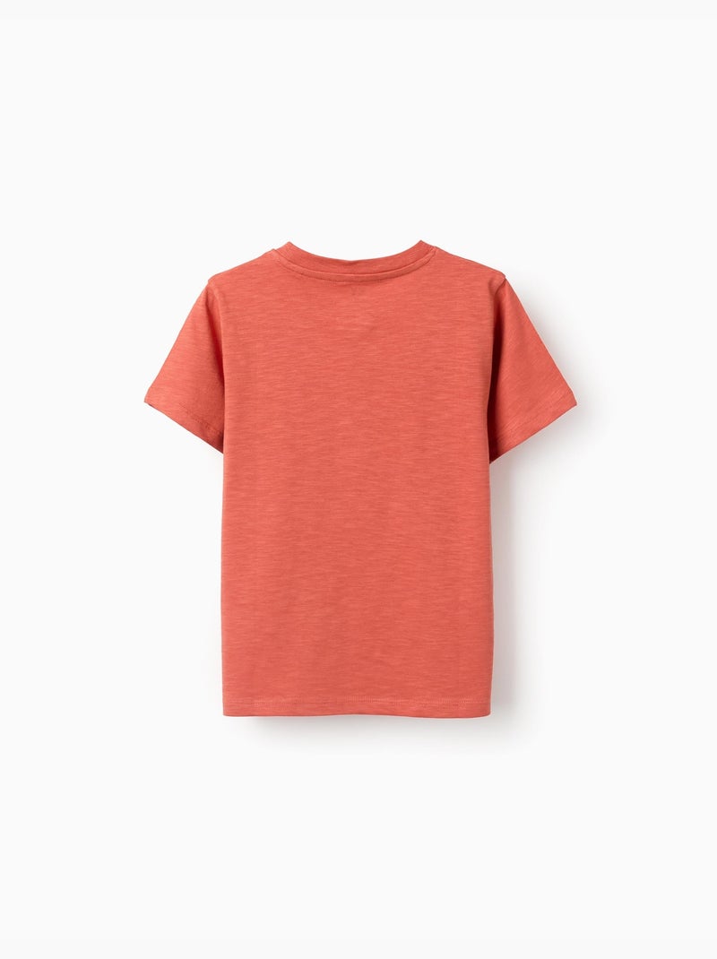 T-shirt en coton avec imprimé Work of Art Orange - Kiabi
