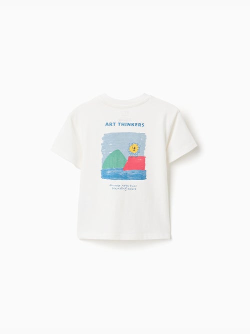 T-shirt en coton avec imprimés Art Thinkers - Kiabi