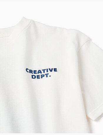 T-shirt en coton avec imprimés Creativity