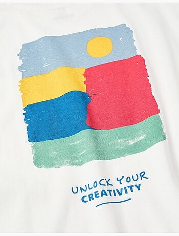 T-shirt en coton avec imprimés Creativity