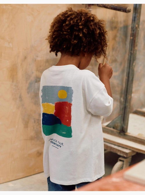 T-shirt en coton avec imprimés Creativity - Kiabi