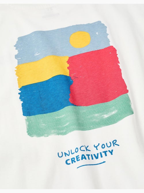 T-shirt en coton avec imprimés Creativity - Kiabi