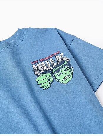 T-shirt en coton avec imprimés Hulk