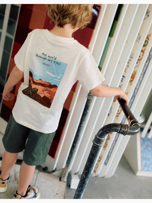 T-shirt en coton avec imprimés Lanzarote - Kiabi