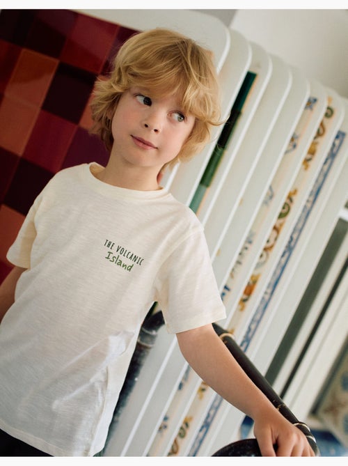 T-shirt en coton avec imprimés Lanzarote - Kiabi