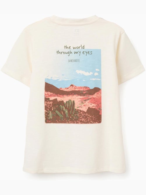 T-shirt en coton avec imprimés Lanzarote - Kiabi