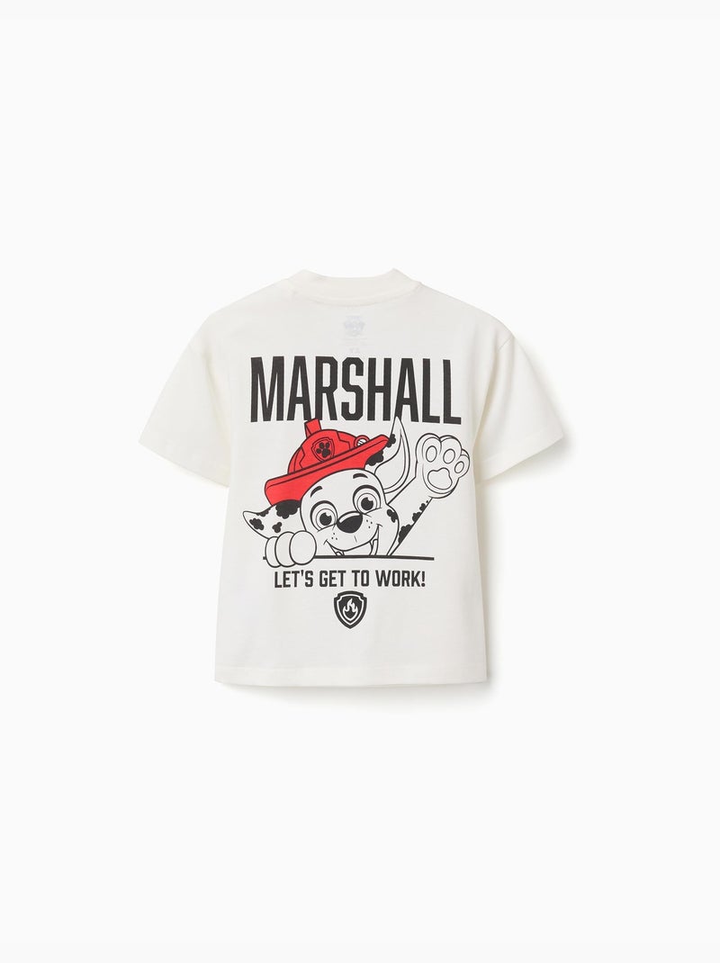 T-shirt en coton avec imprimés Marshall Blanc - Kiabi
