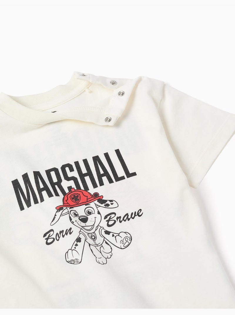 T-shirt en coton avec imprimés Marshall Blanc - Kiabi