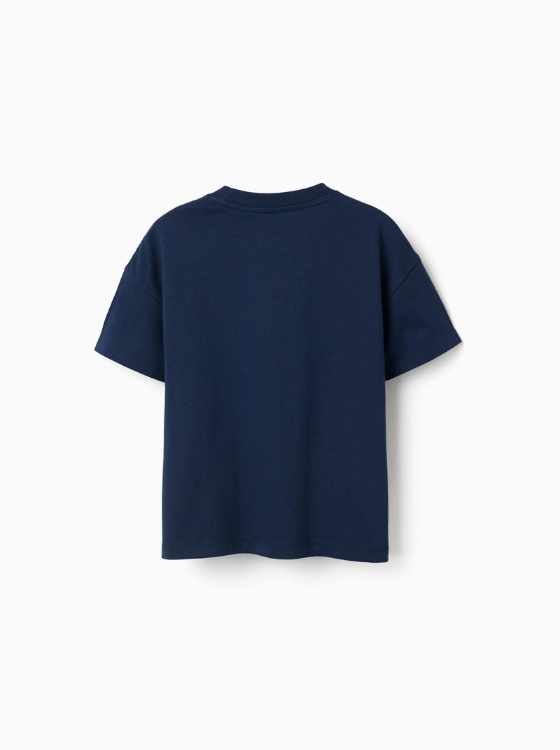 T-shirt en coton avec imprimés Marvel Bleu foncé - Kiabi