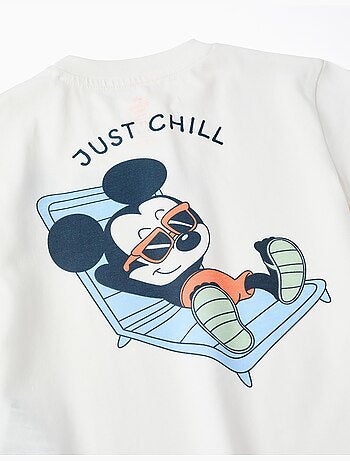 T-shirt en coton avec imprimés Mickey