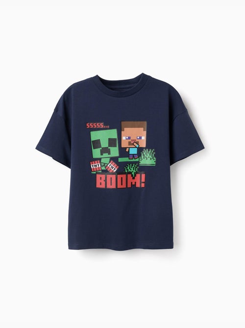 T-shirt en coton avec imprimés Minecraft - Kiabi