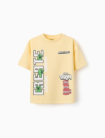 T-shirt en coton avec imprimés Minecraft