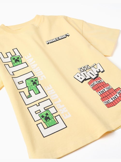 T-shirt en coton avec imprimés Minecraft - Kiabi