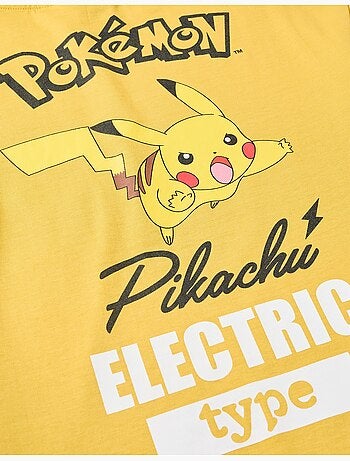 T-shirt en coton avec imprimés Pikachu