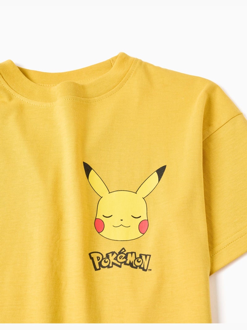 T-shirt en coton avec imprimés Pikachu Jaune foncé - Kiabi