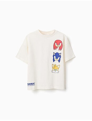 T-shirt en coton avec imprimés Sonic & Friends