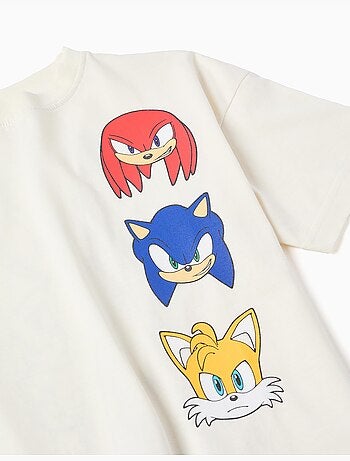 T-shirt en coton avec imprimés Sonic & Friends