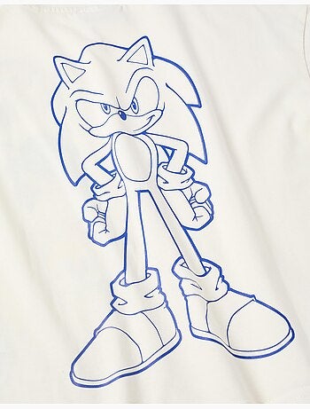 T-shirt en coton avec imprimés Sonic & Friends