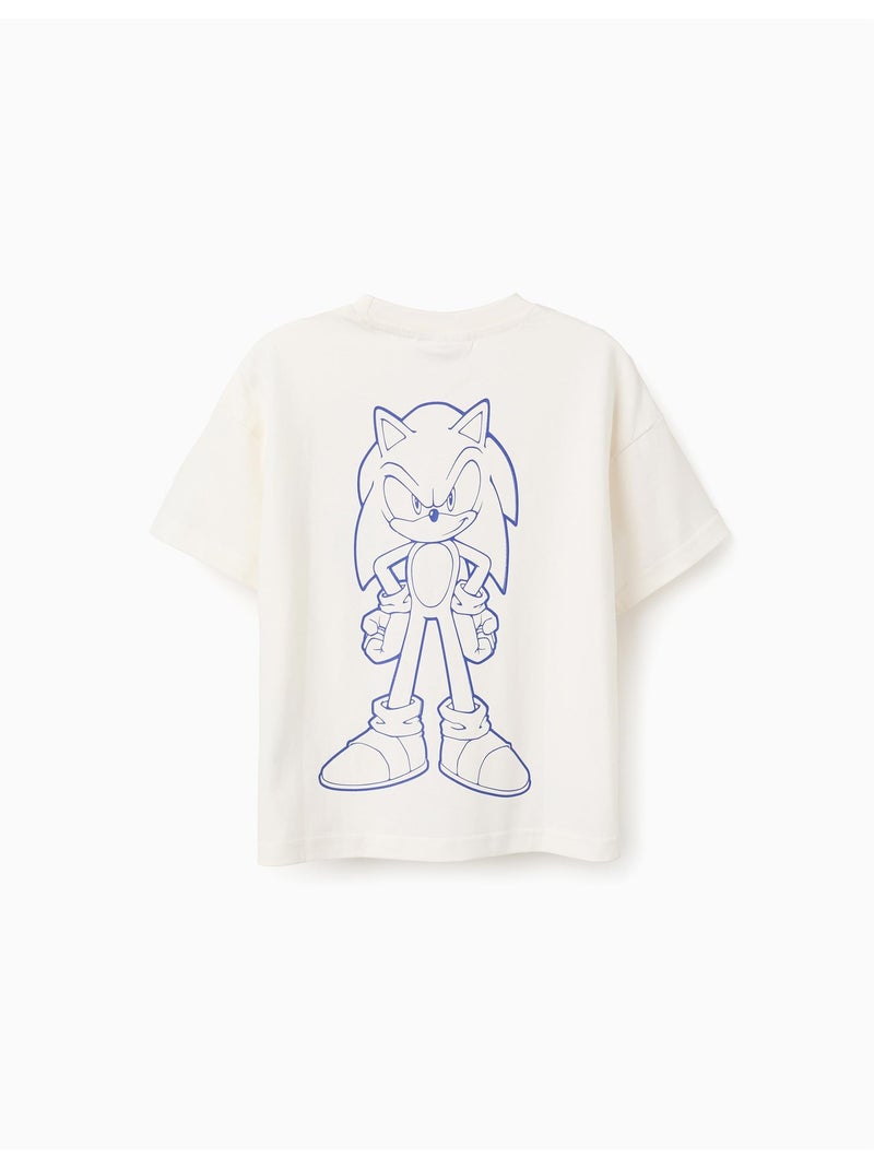 T-shirt en coton avec imprimés Sonic & Friends Blanc - Kiabi