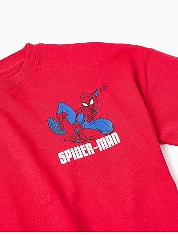 T-shirt en coton avec imprimés Spider-Man