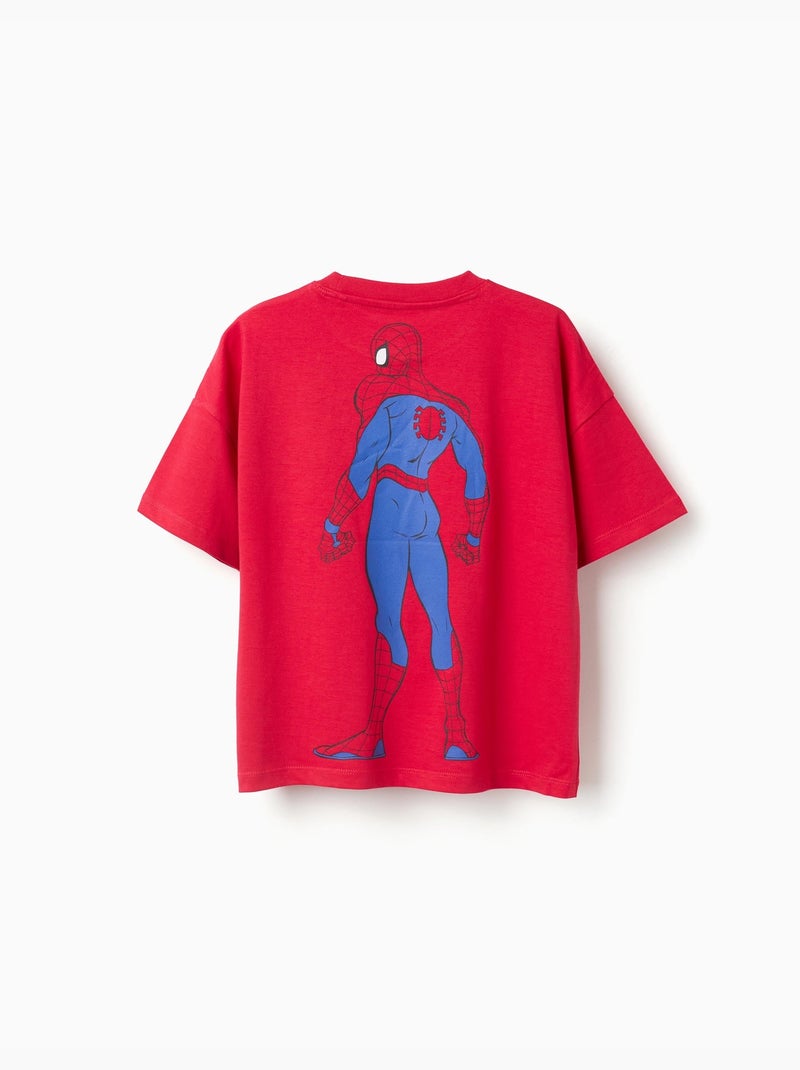 T-shirt en coton avec imprimés Spider-Man Rouge - Kiabi