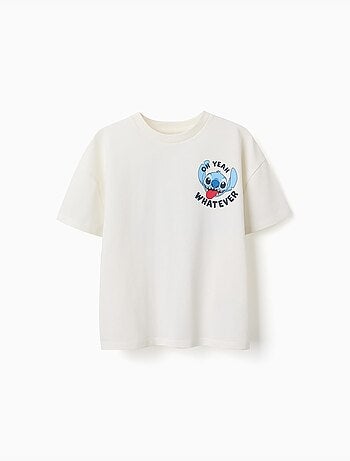 T-shirt en coton avec imprimés Stitch