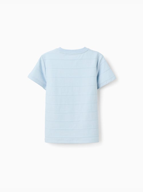 T-shirt en coton avec lignes en relief et poche - Kiabi T-shirt en coton avec lignes en relief et poche - Kiabi