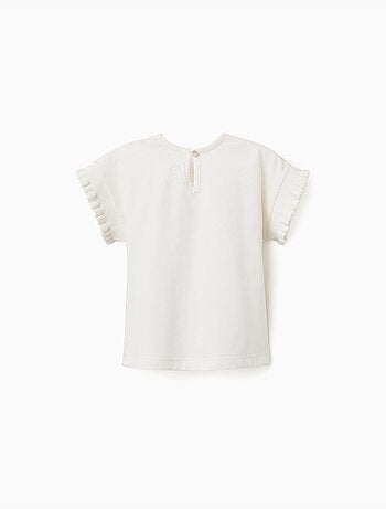 T-shirt en coton avec manches à volants