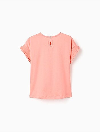 T-shirt en coton avec manches à volants