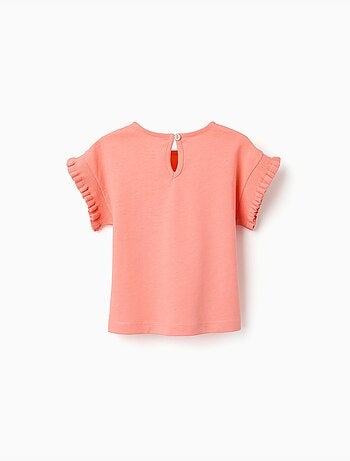 T-shirt en coton avec manches à volants