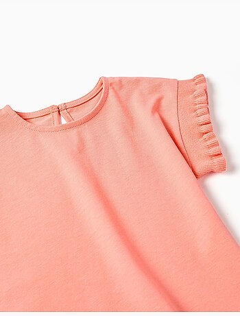 T-shirt en coton avec manches à volants