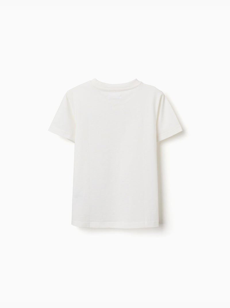 T-shirt en coton avec Monstres des Émotions à colorier Blanc - Kiabi