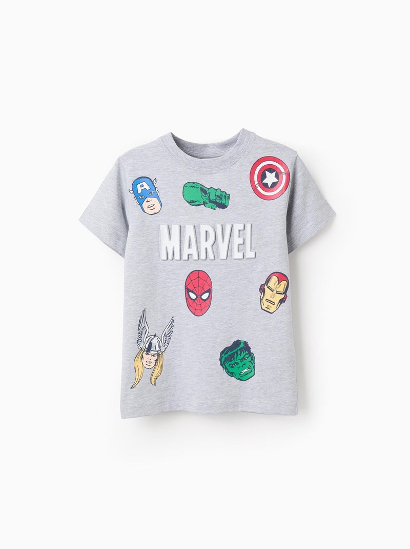 T-shirt en Coton avec Motif Avengers Gris clair - Kiabi