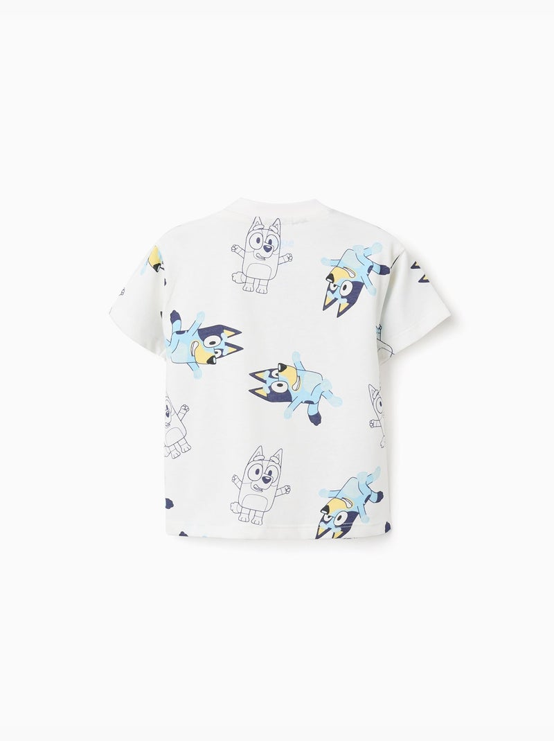 T-shirt en coton avec motif Bluey Blanc - Kiabi