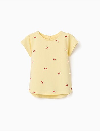 T-shirt en coton avec motif cerise