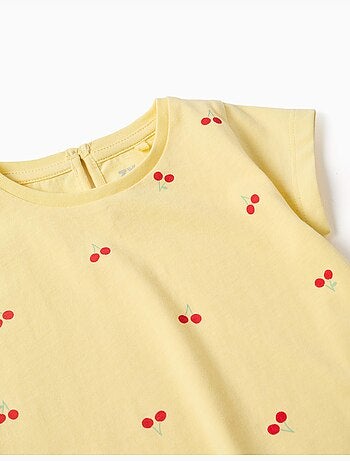 T-shirt en coton avec motif cerise