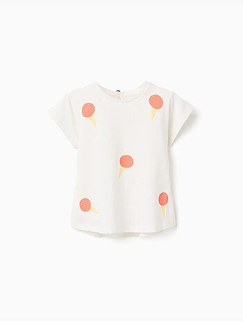 T-shirt en coton avec motif cerise