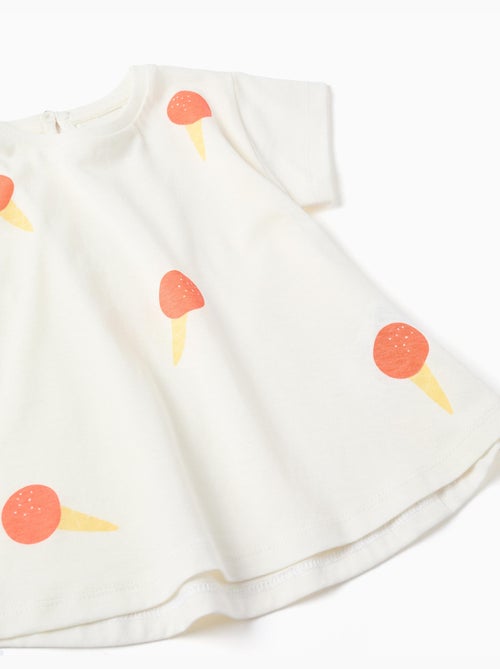 T-shirt en coton avec motif glace - Kiabi