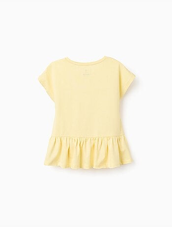 T-shirt en coton avec ourlet à volants