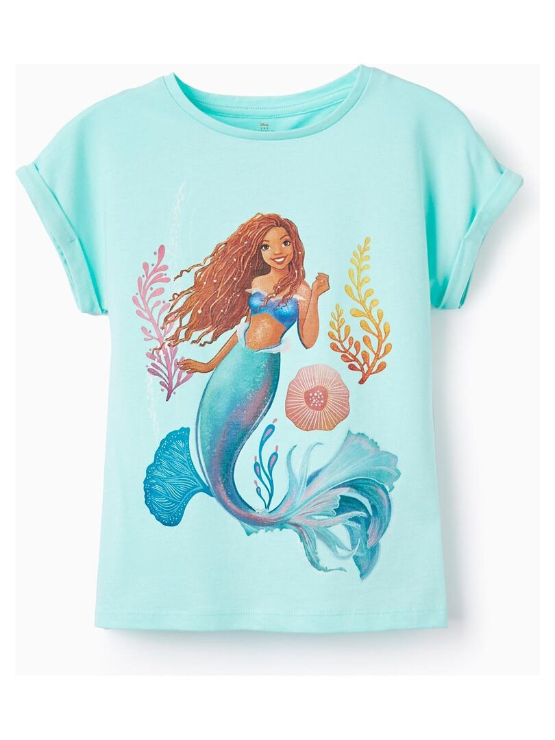 T-shirt Femme Reel Legends XS - Rose Motif Sirène - Manches Courtes - Occasion Très Bon état