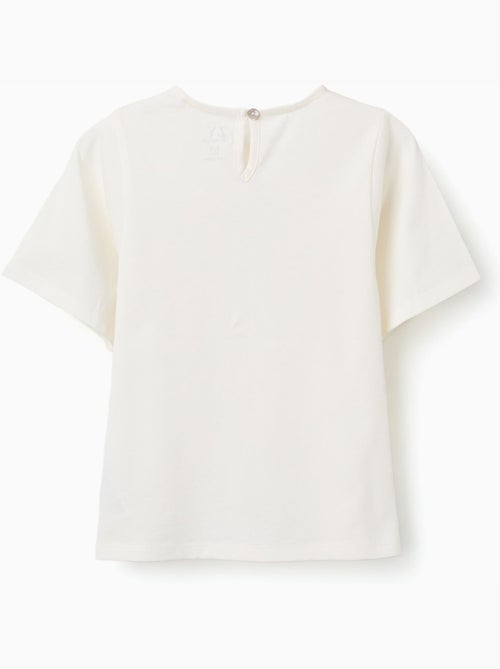 T-shirt en coton avec poche brodée - Kiabi