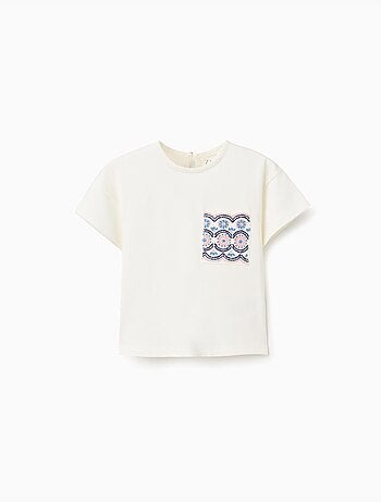 T-shirt en coton avec poche brodée