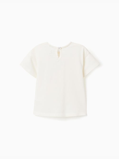 T-shirt en coton avec poche brodée - Kiabi